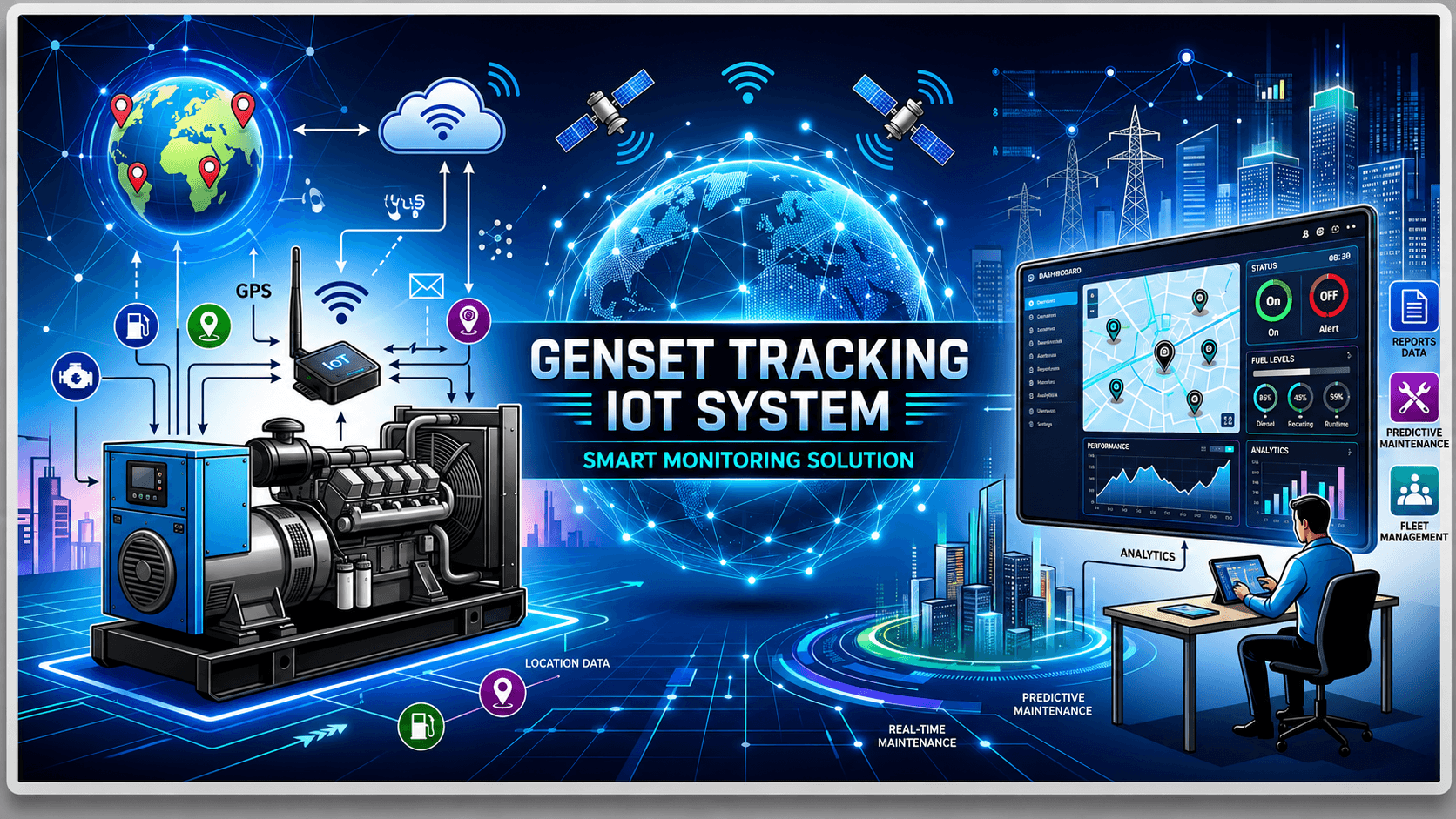 Genset Live Stats & Location Tracking System